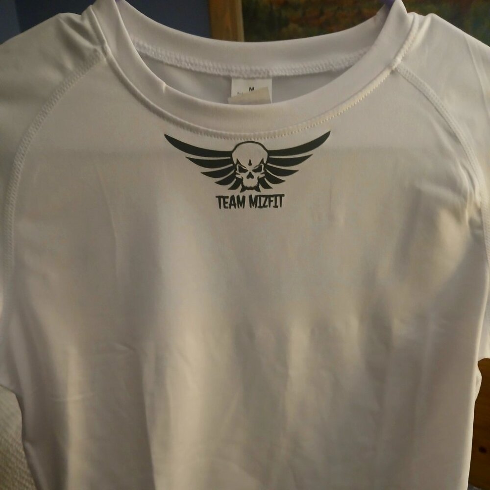 TEAM MIZFIT!  Women's White Crop Top.